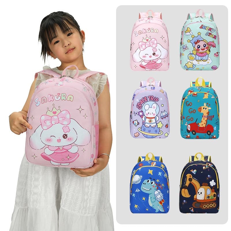 Cartoon children's schoolbags 1-6 years old baby backpack kindergarten schoolbag girl casual bag senior class student schoolbag
