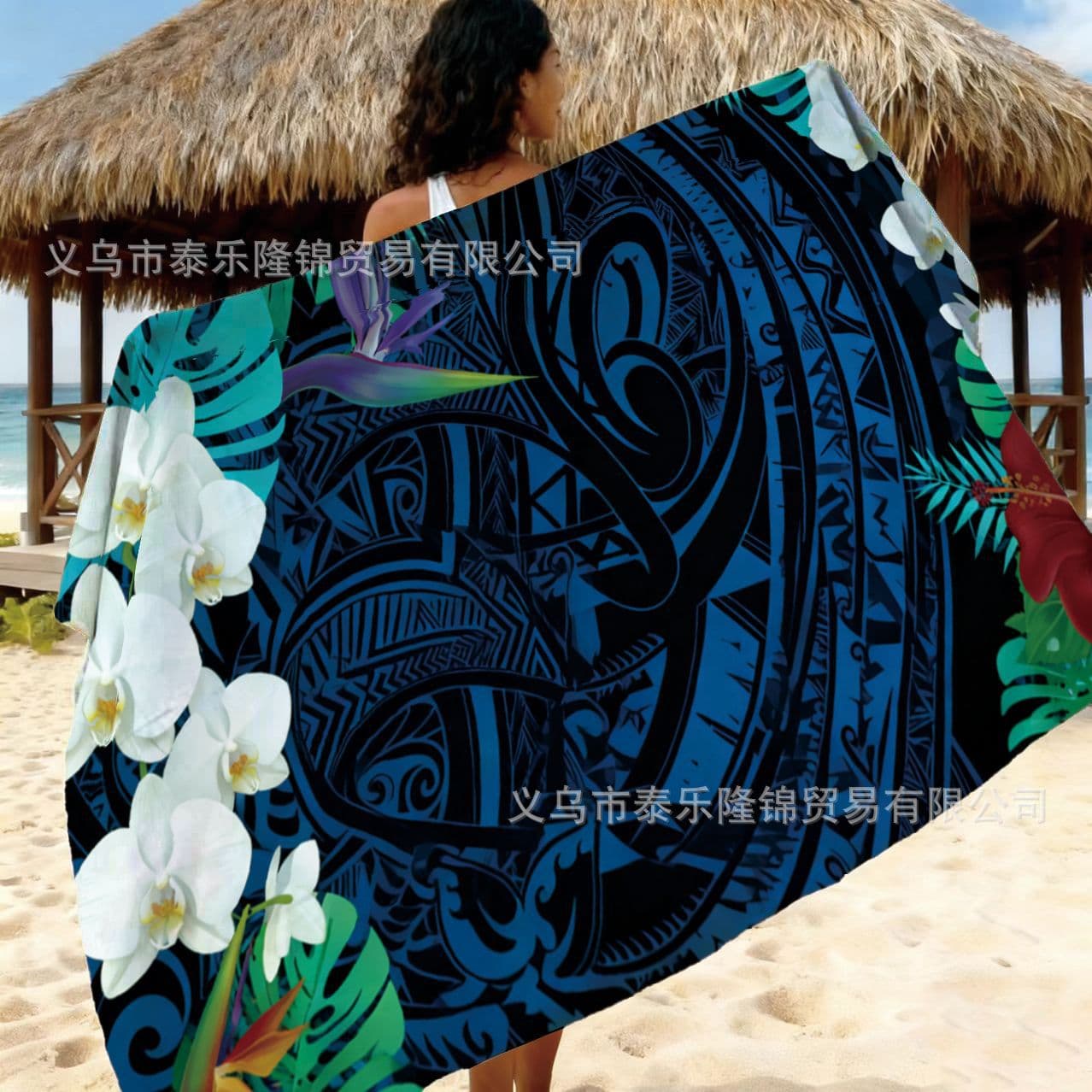 Factory Direct South Pacific Islands Style Pattern Printed Midi Sarong Fiji Sulu Island DIY Women's Clothing