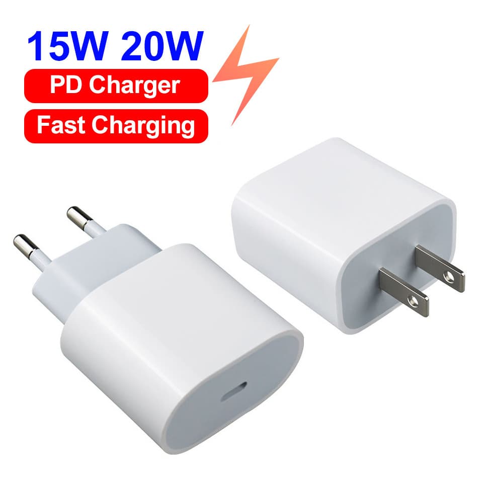 PD20W charger data cable set is suitable for PD charging head 12w mobile phone fast charging Apple 17 European standard charger