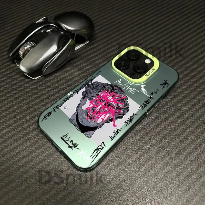 Cross-Border David iPhone 15 Pro Case, iPhone 15 Laser Case, iPhone 14, Apple 12, Anti-Drop for 11 Xs Max, Hard 78