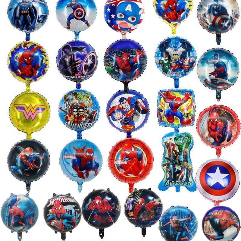 18-inch Round Avengers Aluminum Foil Balloon Spider-Man Batman Kids Birthday Party Balloon Wholesale