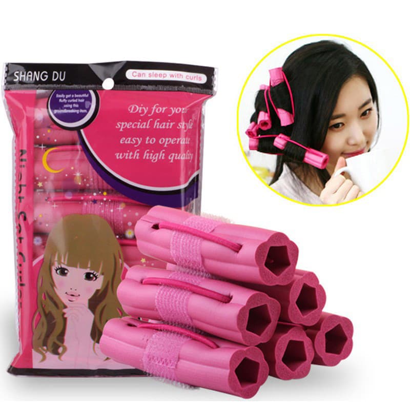 Sleeping flower curling iron pear blossom sponge hair care curling iron large wave self-adhesive curl styling hair styling tool