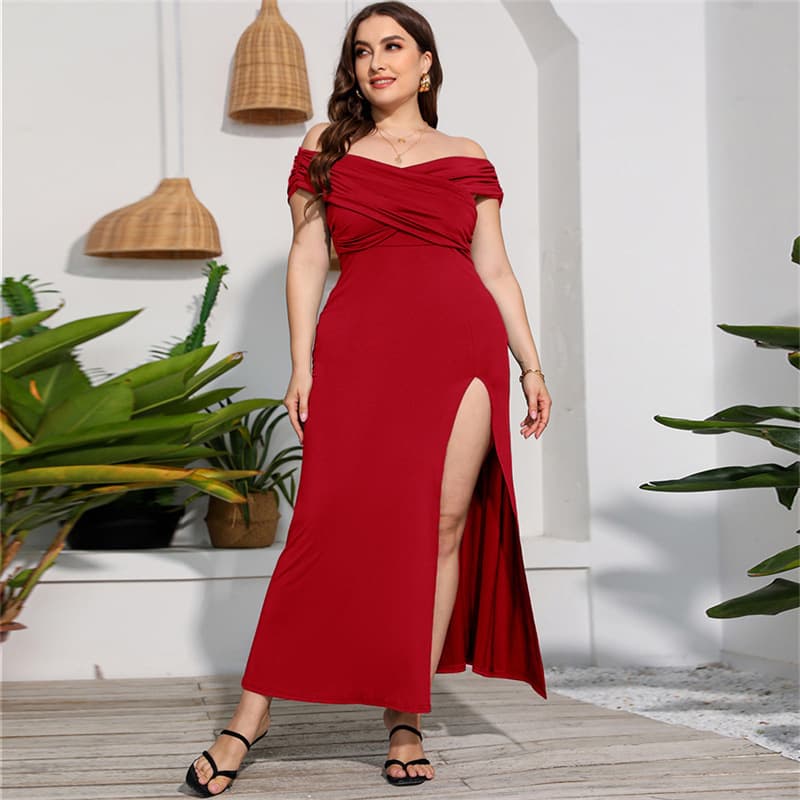 Elegant Women Dress Big Size L-5XL Ladies Evening Long Dress