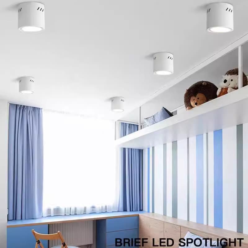 LED surface-mounted downlight for exhibition hall shop ceiling type anti-glare no aperture 3.5 inch 4 inch 5 inch 6 inch 8 inch hanging wire bucket light