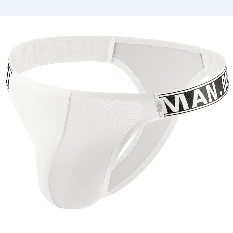New Men's Solid Color Low-rise Thong, Breathable, Sexy, Fashionable, Letter Belt, Comfortable.