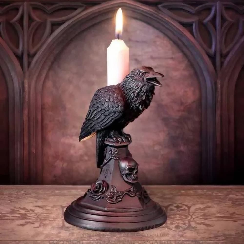 Cross-border hot sale Gothic retro retro owl shape candle holder Halloween Christmas Easter decoration pendulum