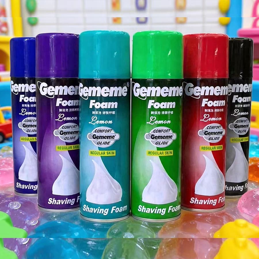 Gememe Shaving Foam Slime Crystal Mud Bubble Gum with Matching Beautiful Razor Company