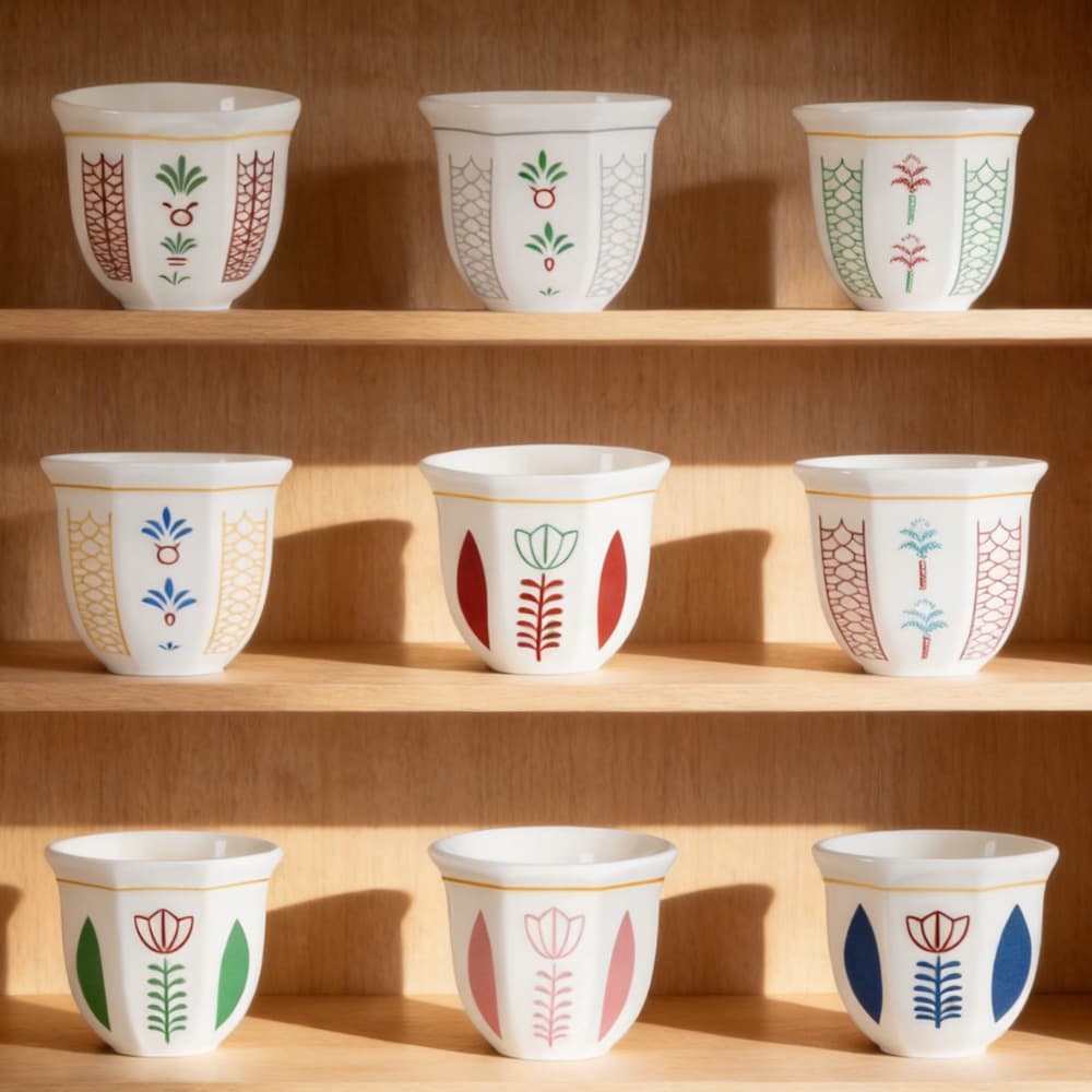 Hot-selling Middle East tea cup latte art hand-held espresso cup 180ml cappuccino ceramic factory wholesale in stock
