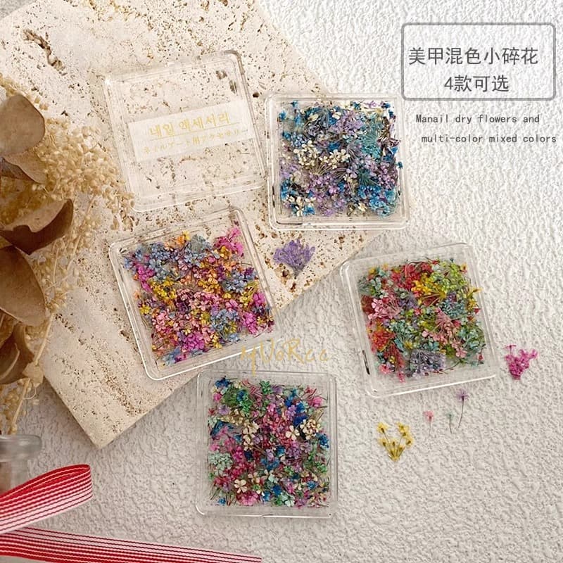 Trendy Japanese-style Dried Flower Colorful Petal Nail Art Decorations Mixed Materials DIY