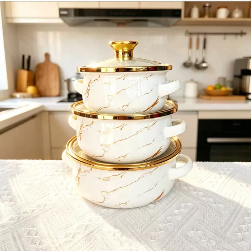 12/14/16cm Enamel Mini Pot Enamel Cookware Chicken Stove Induction Cooktop Gas Stove Pot Cup Frying Pan Milk Pot
