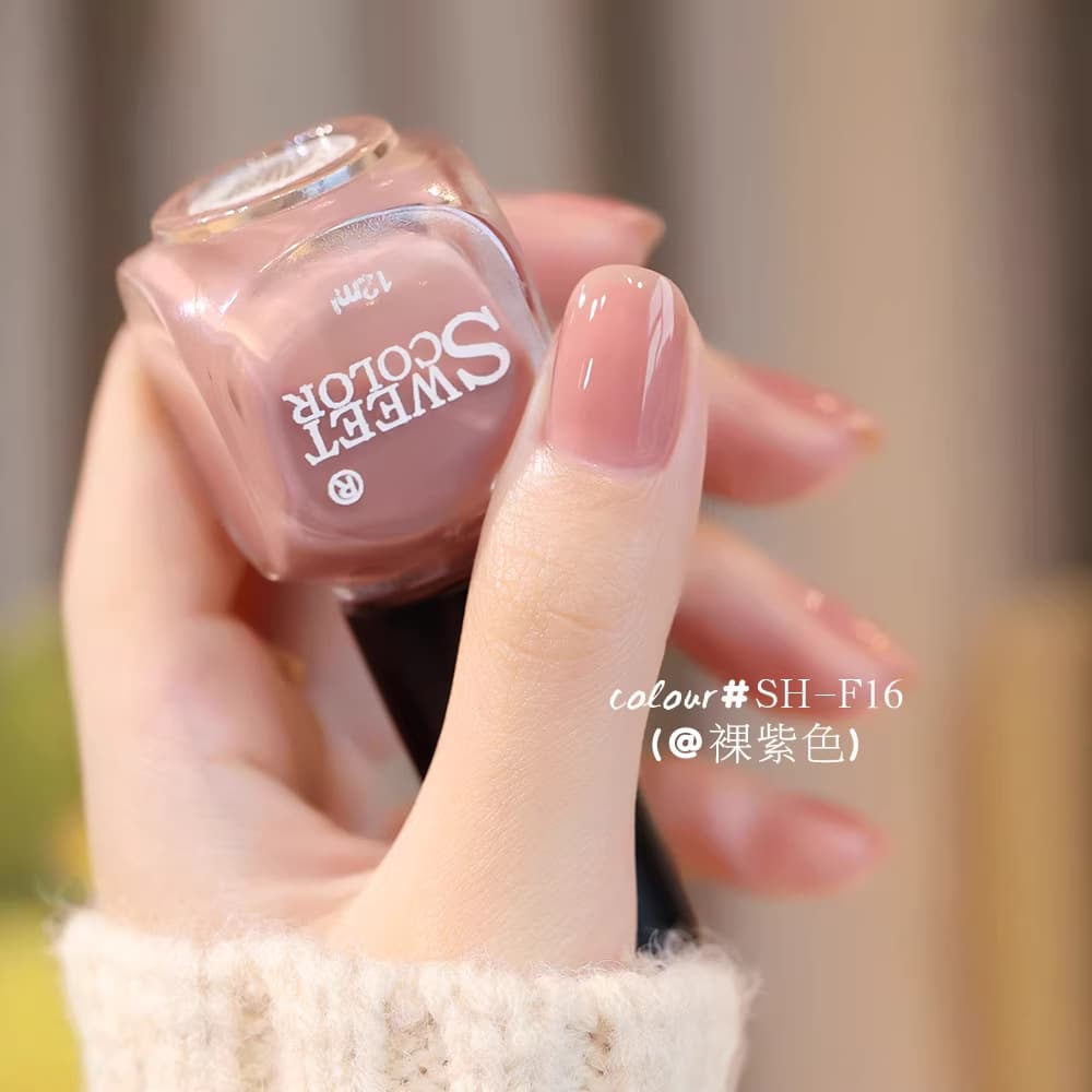 Sweet Color Nail Polish Sheer Purple No-Bake Water-Based Odorless Quick-Dry 2026 New Spring-Summer Whitening