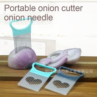 Factory Direct Creative Kitchen Tool Onion Plug 430 Stainless Steel Onion Needle Kitchen Tool Tenderizer Needle Hand Protector