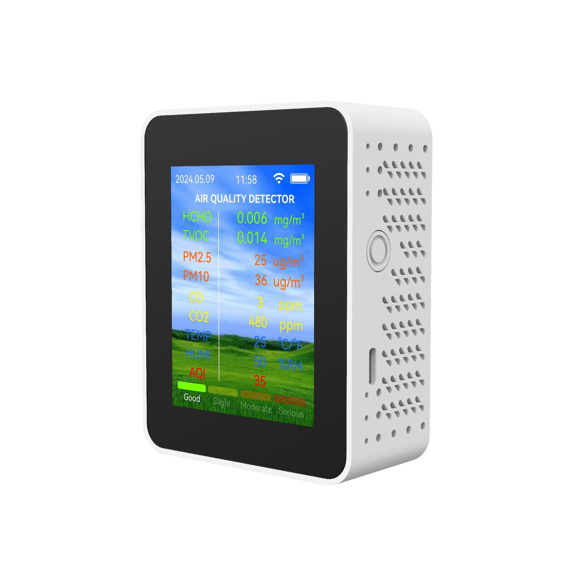 Doodle WiFi Formaldehyde TVOC PM2.5 PM10 Carbon Dioxide AQI Detector 14-in-1 with Special Interface
