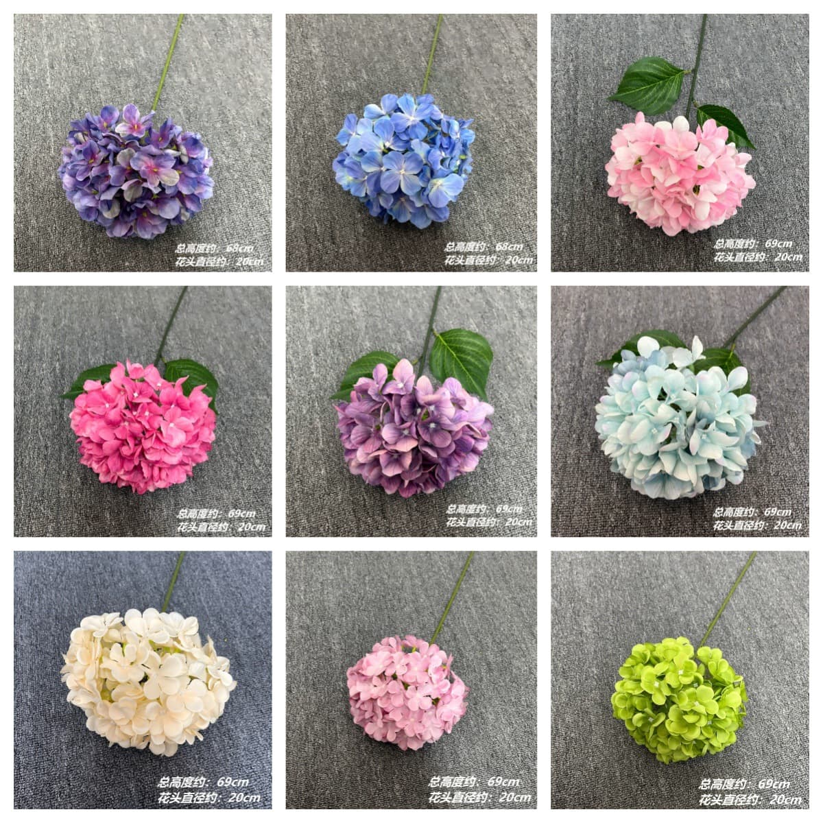 3D Hydrangea Collection: Artificial Flowers, Fake Flowers, Small Hydrangea Display, Wedding Model Home, Soft Decoration, Floral Man-made