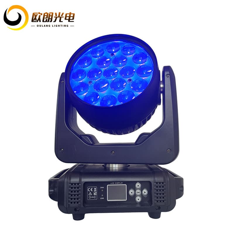 19x15W Zoom Wash Moving Head LED 4-in-1 Beam Moving Head Light for Wedding, Bar, and Stage Performance