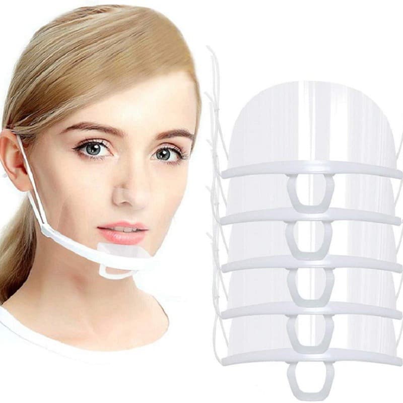 Factory direct sales, catering food transparent mask, hotel server chef mask, droplet and saliva protection