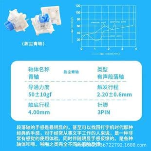 Mechanical Keyboard Switch Axis Tactile Linear Blue Switch Stress Relief Toy 3D Printing