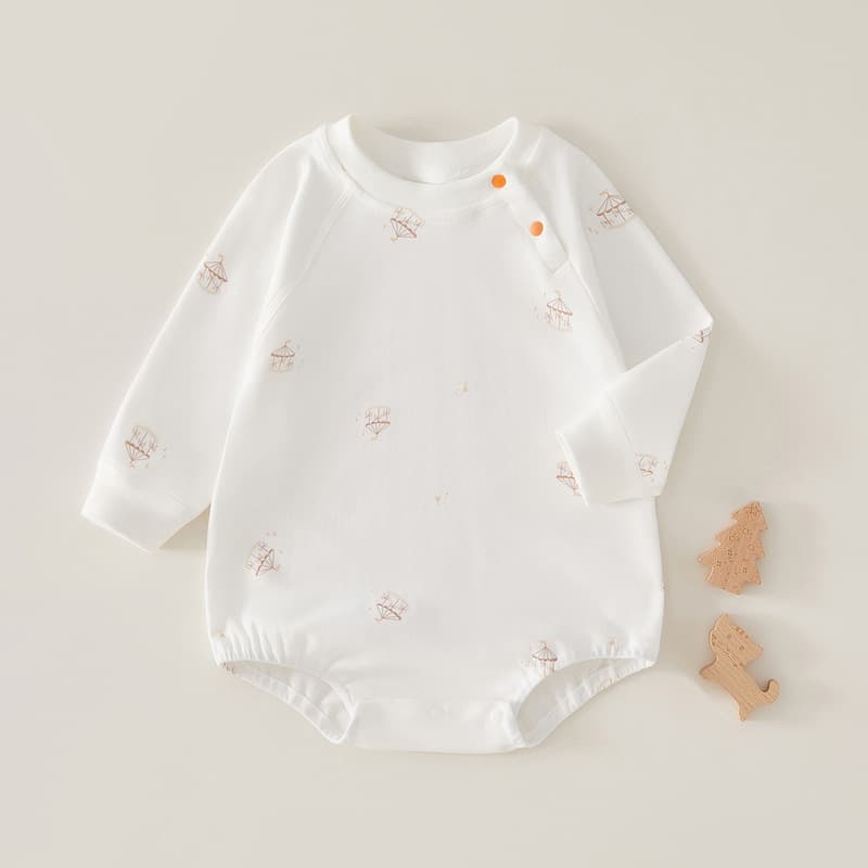 Baby Bodysuit 100% Cotton Long Sleeve Onesie for Newborn Girls and Boys, Spring and Fall Triangle Romper