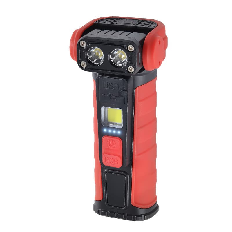 Cross-border rotating light flashlight lighting COB floodlight with magnetic work light night fishing night fishing light EU CE certification