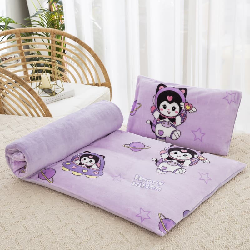 Autumn/Winter Warm Milk Fleece Infant Bed Mattress, Kindergarten Nap Quilt, Cotton Mattress Removable and Washable, Drop Shipping