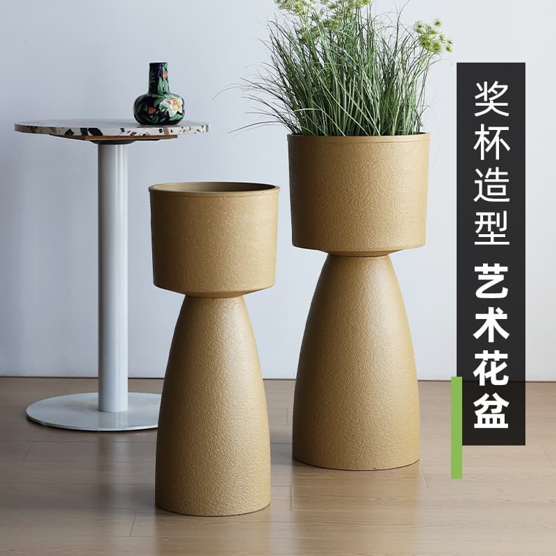 Tall Torch Head Plastic Flower Pot for Halloween Christmas Indoor Outdoor Decoration Tall High Resin Flower Pot