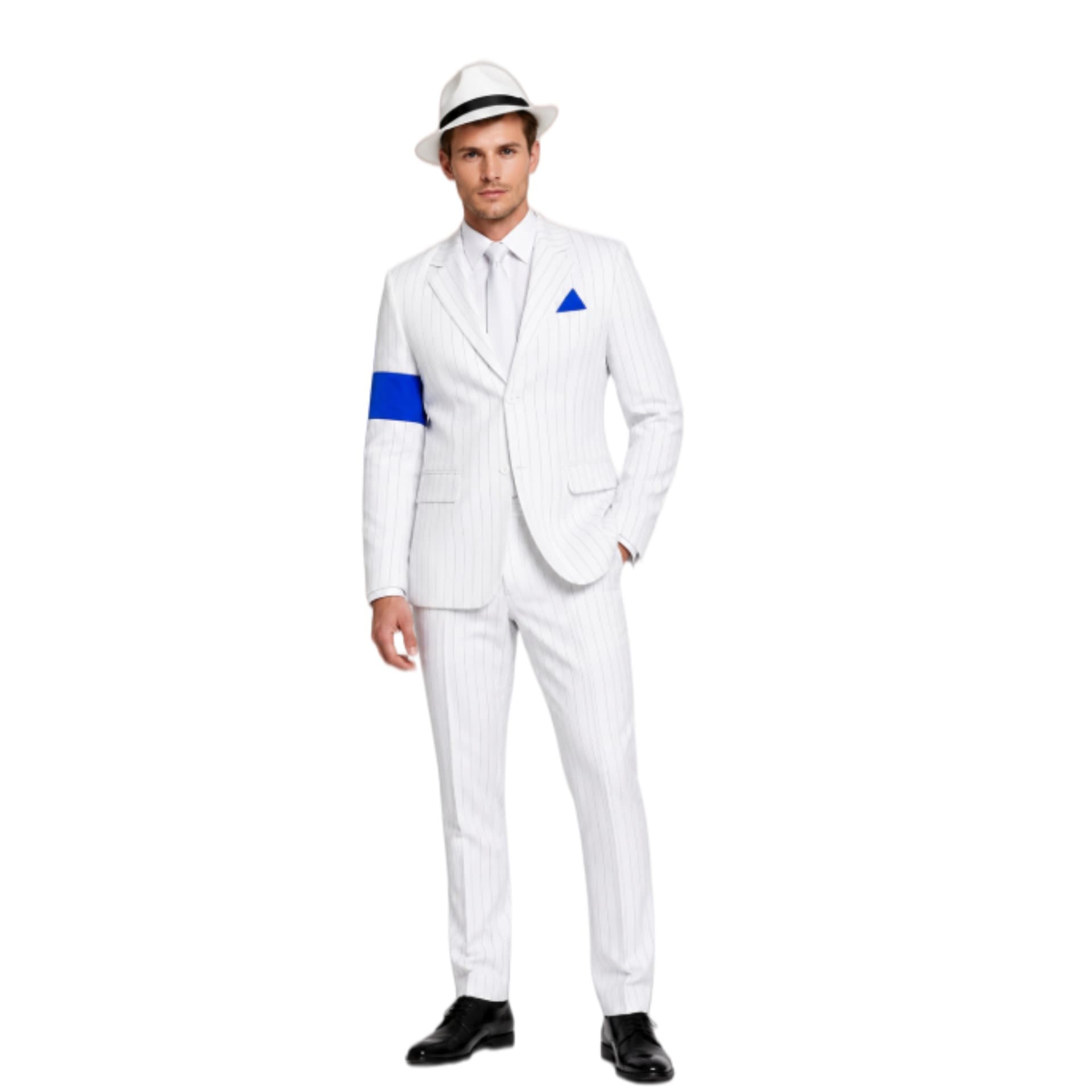 Cross-border Jackson Performance White Striped Suit Set Halloween Costume Cosplay Outfit