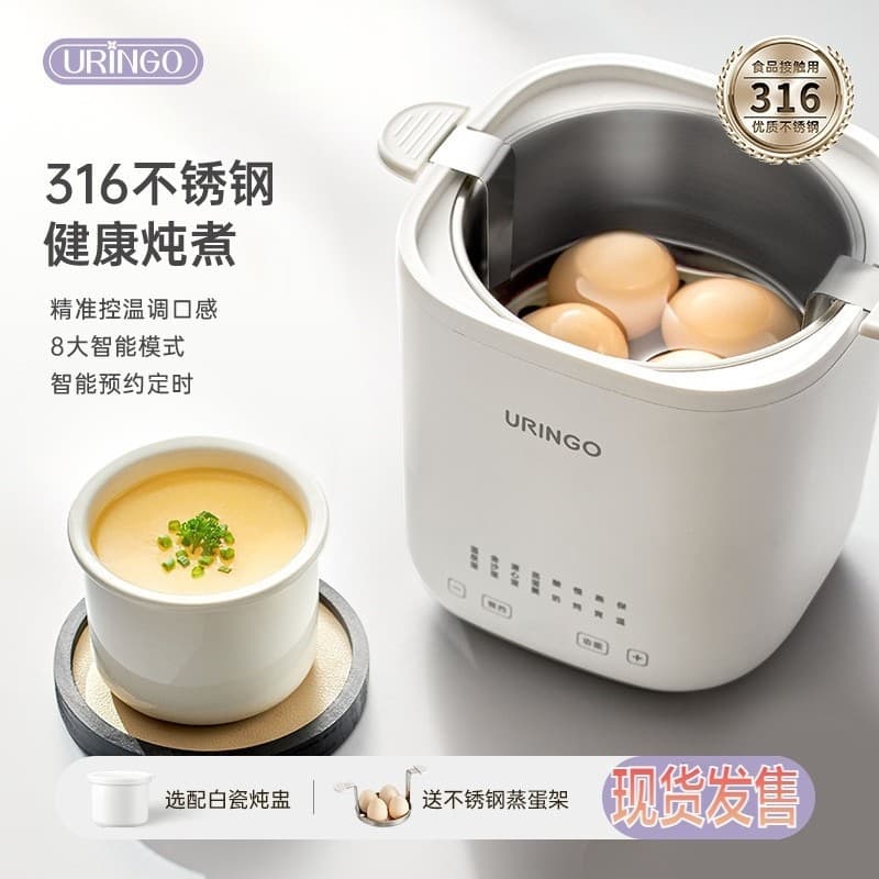 Qicai Dingdang Egg Cooker Steamer for Home Use, Small Stainless Steel Automatic Electric New Egg Boiling Tool for Boiling and Frying Eggs