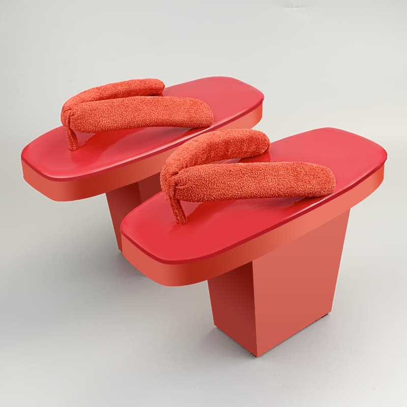 Cosplay Wooden Clogs in Stock - Touken Ranbu: Ima-no-Tsurugi Single-Tooth High Heel - Affordable Alternative Soft-Soled Straw Sandals