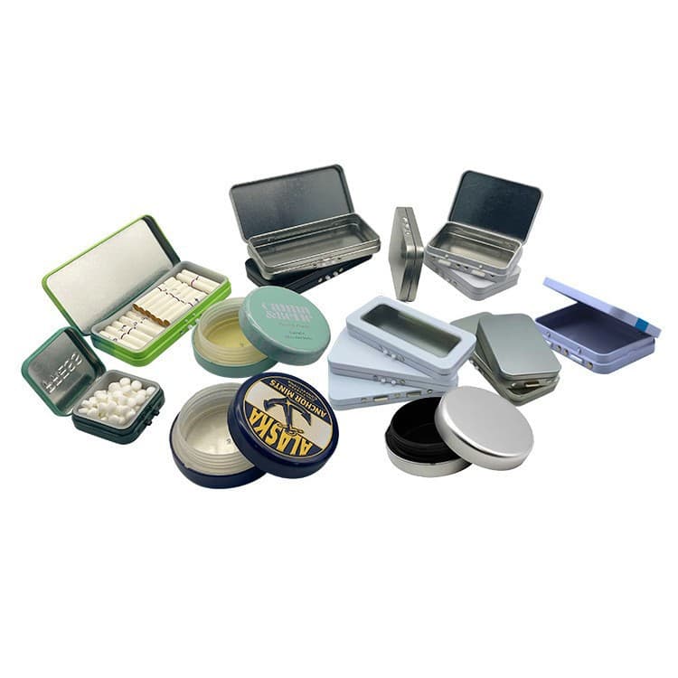 Best-selling Round Square CR Tinplate Box Child-resistant Push-button Tin Can for Cigarettes, Candy, and Tobacco, Custom Packaging Box