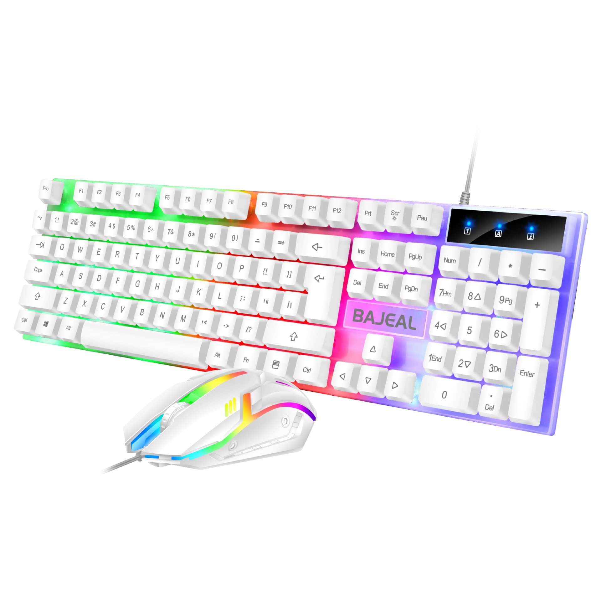 BAJEAL T350 luminous keyboard wired usb game colorful backlight laptop universal keyboard wholesale