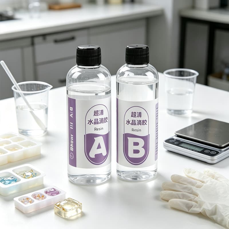1:1 ultra-clear epoxy resin AB glue high transparency anti-yellowing crystal glue diy handmade jewelry hard glue wholesale