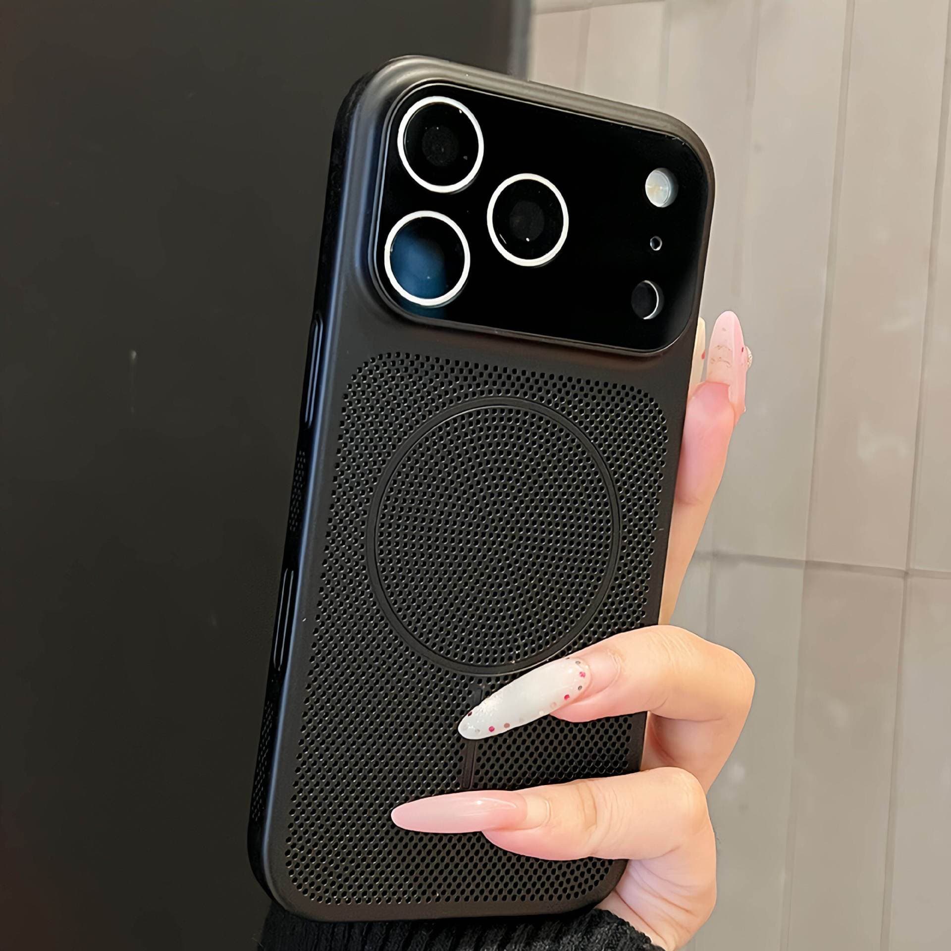 Breathable Mesh Heat Dissipation Case for iPhone 17 Pro Max with MagSafe Charging, Compatible with iPhone 16 and 15 Pro Max