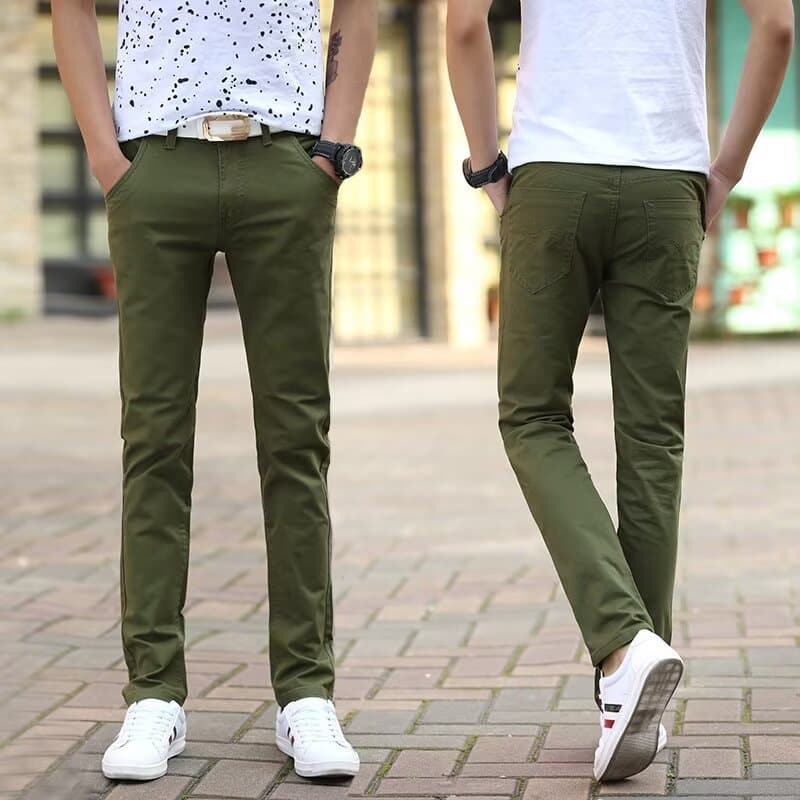 Spring/Summer Casual Pants for Men, Korean Style Straight Leg Slim Fit Long Pants, Simple Business Trousers, Loose Youth Trendy Versatile