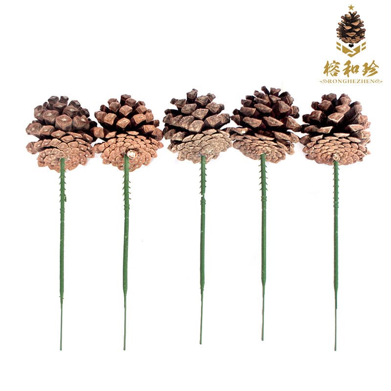 Wire Stem Pinecone Picks for Christmas Wreath, Pinecone Picks for Wire Stem, Christmas Wreath Pinecone Picks