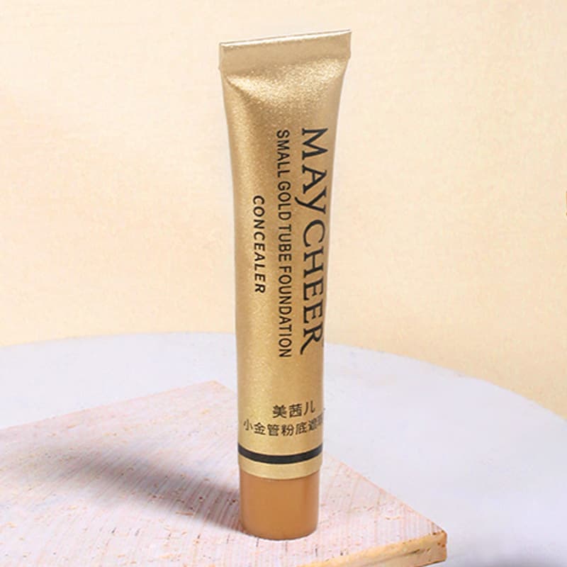 MAYCHEER Little Gold Tube Concealer Liquid Foundation Makeup Cover Acne Scars Spots Face Scars Invisible