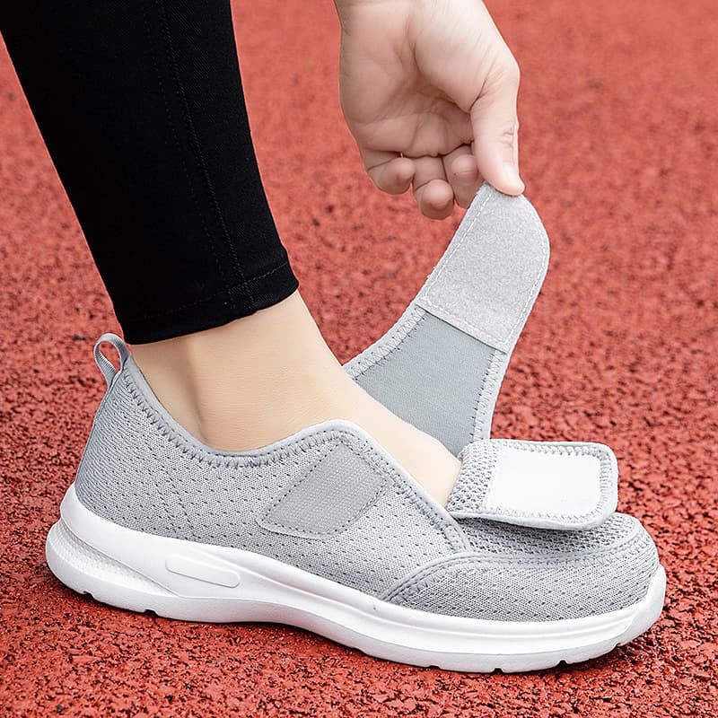 Wide Elderly Walking Shoes Summer Knit Mesh Lightweight Fashion Simple Rehabilitation Shoes Stylish Mom Shoes Old People Shoes