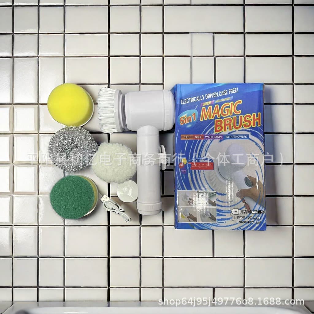 Electric cleaning brush multifunctional handheld wireless brush kitchen dishwashing brush bathroom sink tile electric cleaning artifact
