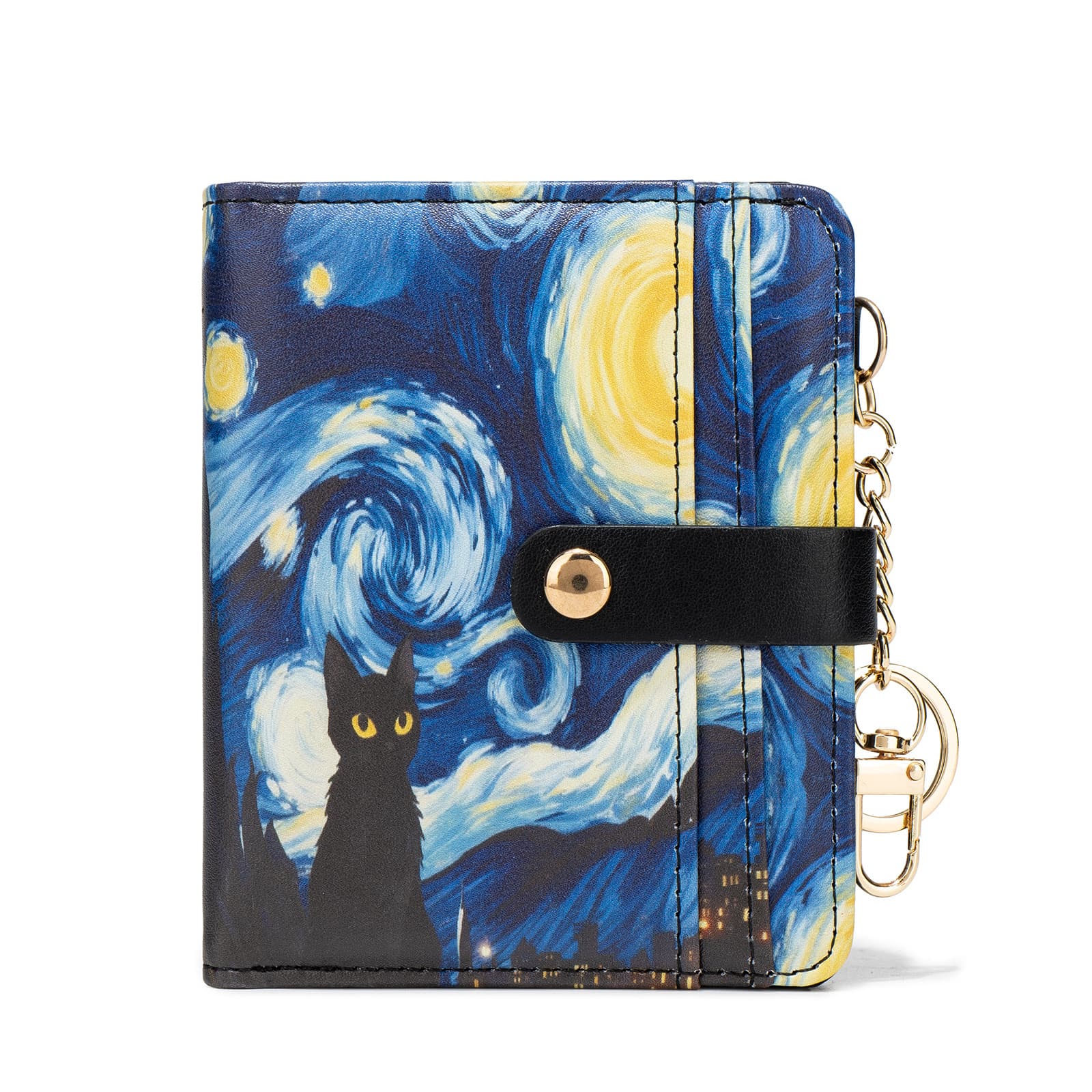 Amazon's popular cross-border women's wallet, ultra-thin multi-card slot anti-theft card holder wallet, high-looking cat wallet