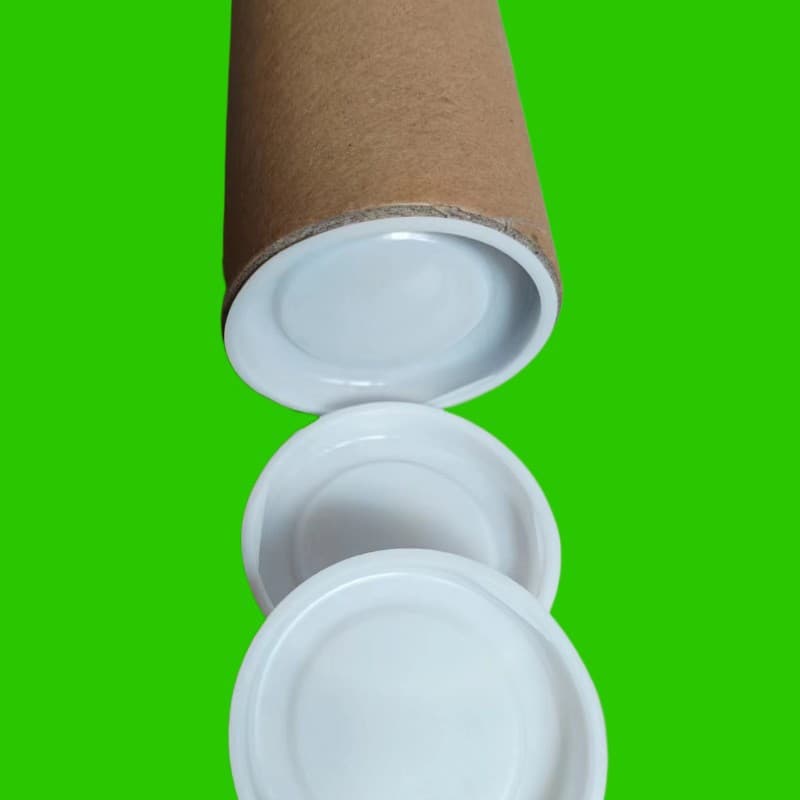 Plastic paper tube cap with pull tab, paper tube plug/stopper in sizes 35/40/50/60/65/76/90/100/120