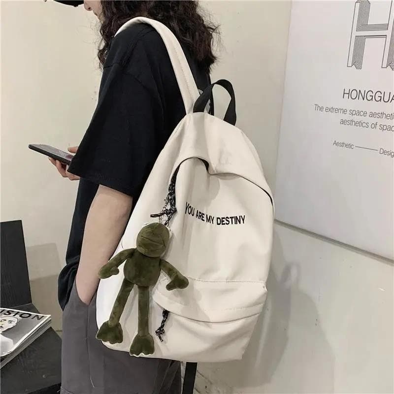 Korean style backpack for women, Harajuku style, ulzzang, suitable for high school students and men, trendy, versatile backpack for middle school and college students.