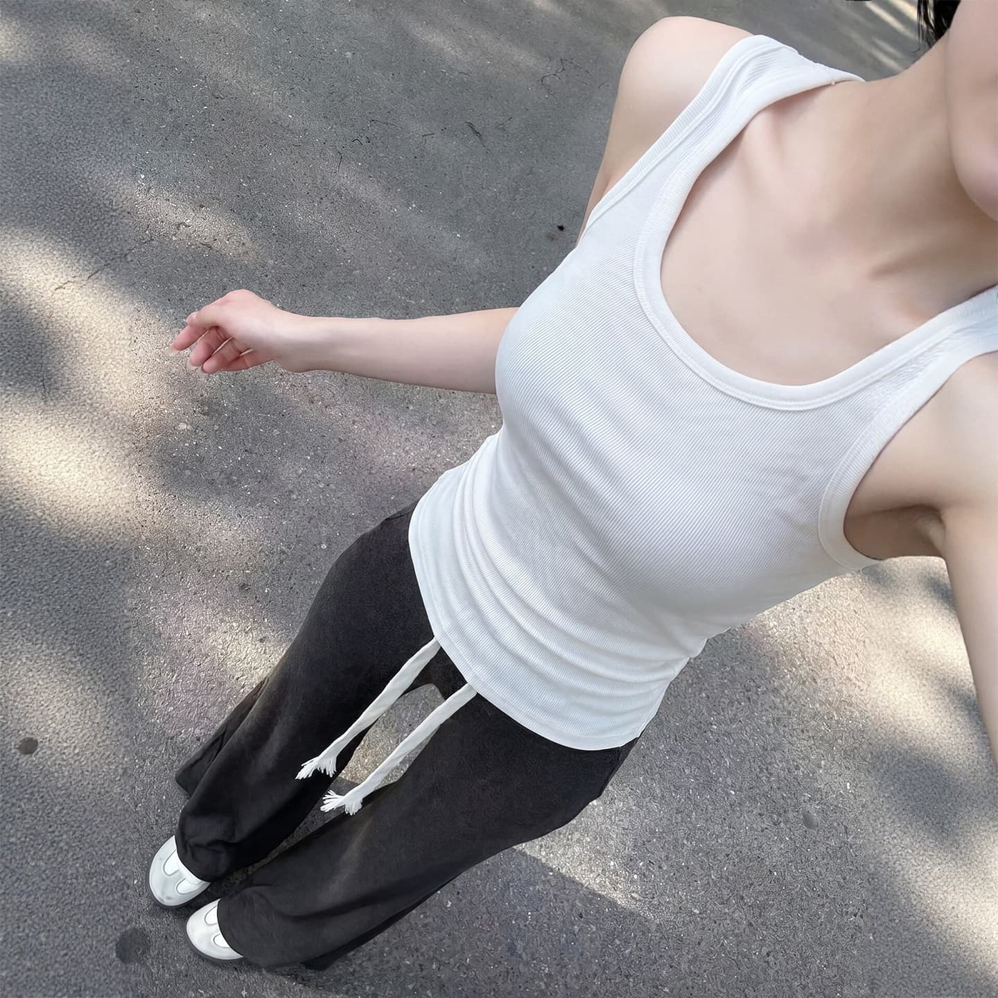 Sports Racerback Tank Top for Women Summer 2026 New with Built-in Pads, Layering Base, Trendy Streetwear Sleeveless Top
