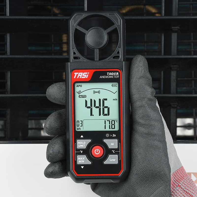 TASI high-precision anemometer TA641A air volume meter measuring instrument handheld anemometer