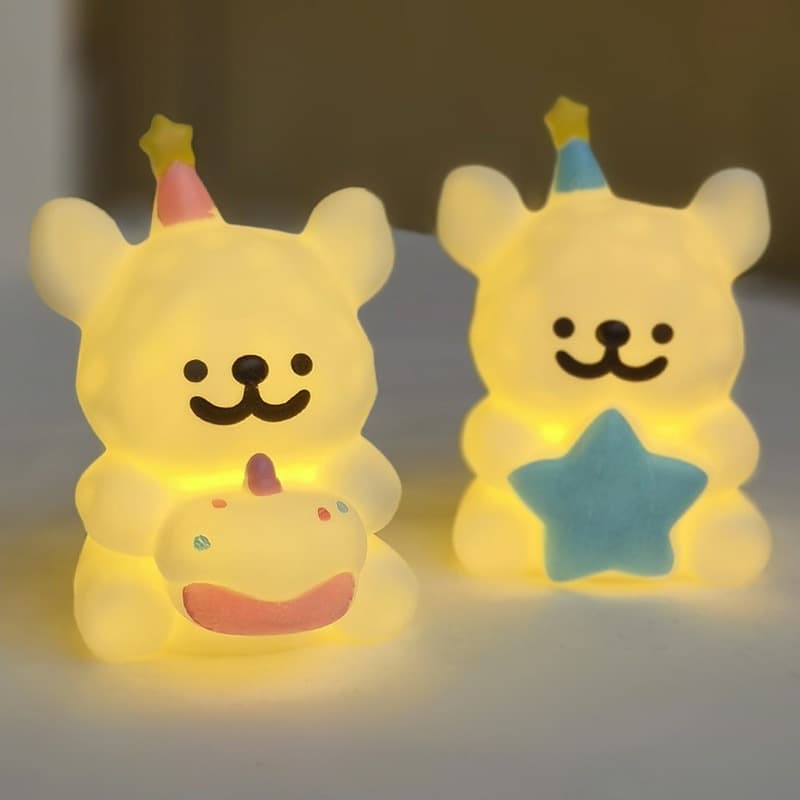 Creative New Design Puppy Night Light for Children's Bedroom, Bedside Sleep Lamp, Small Desk Lamp - Birthday Gift for Female Friends