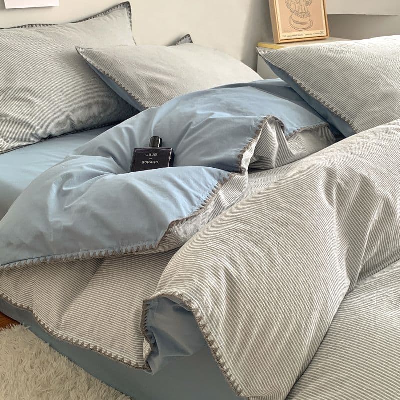 Shell Edge Duvet Cover Single Piece 150200230 Spring Simple Bed Sheet Duvet Cover Three or Four Piece Set