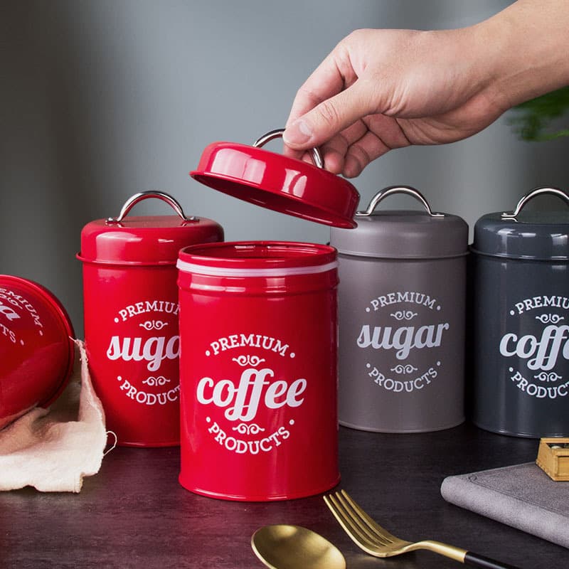 European Style Sealed Can for Milk Powder, Coffee, Tea Leaves, Trendy Candy, Face Mask Powder, Moisture-proof Sealing Ring