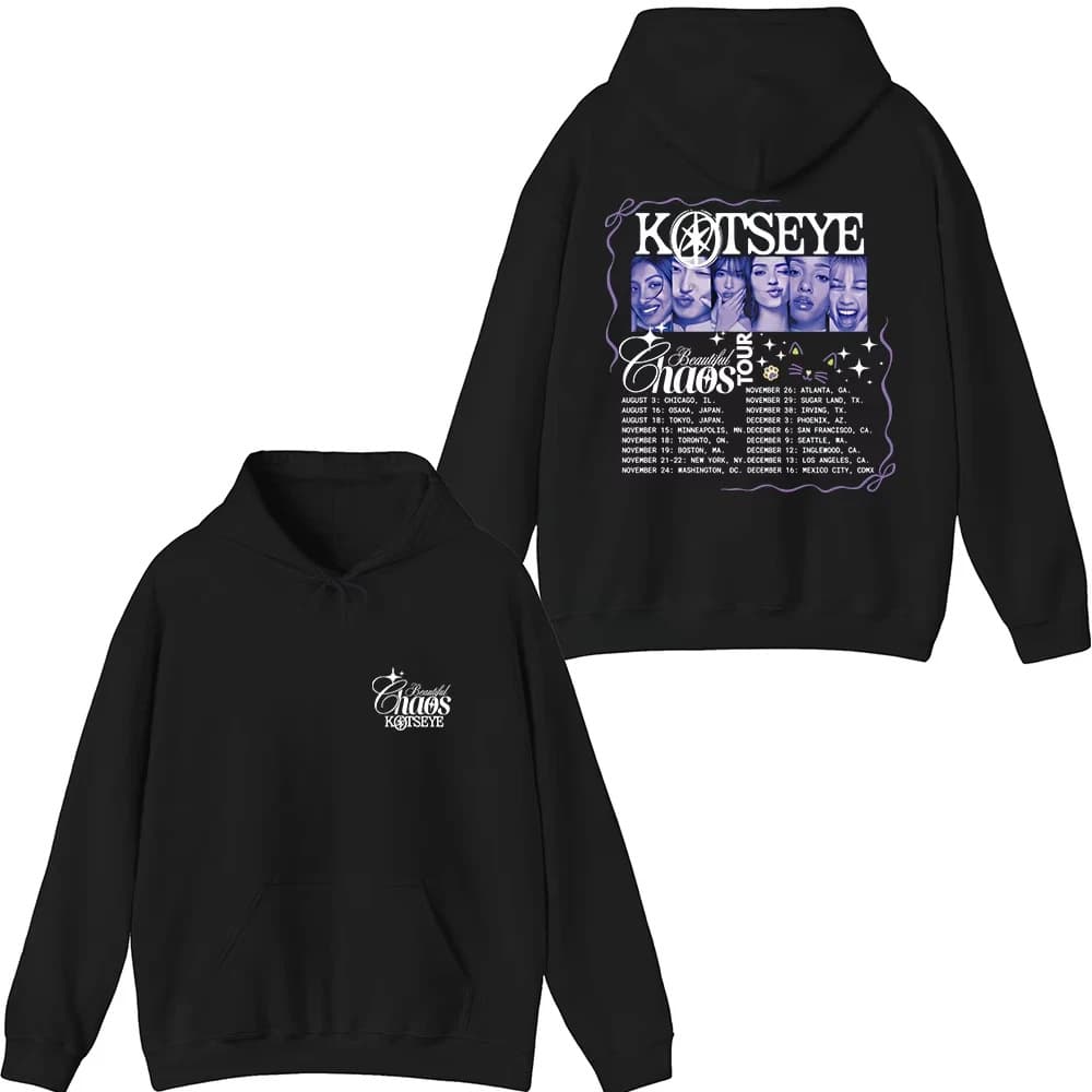 Katseye Merch Beautiful Chaos Tour 2025 Unisex Hot-Selling Sweater, Hoodie