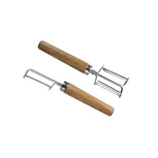 Wooden Handle Vegetable Peeler Stainless Steel Carrot Peeler Peeling Tool Dual-Sided Fruit and Vegetable Peeler Potato Peeler Single-Sided Peeler