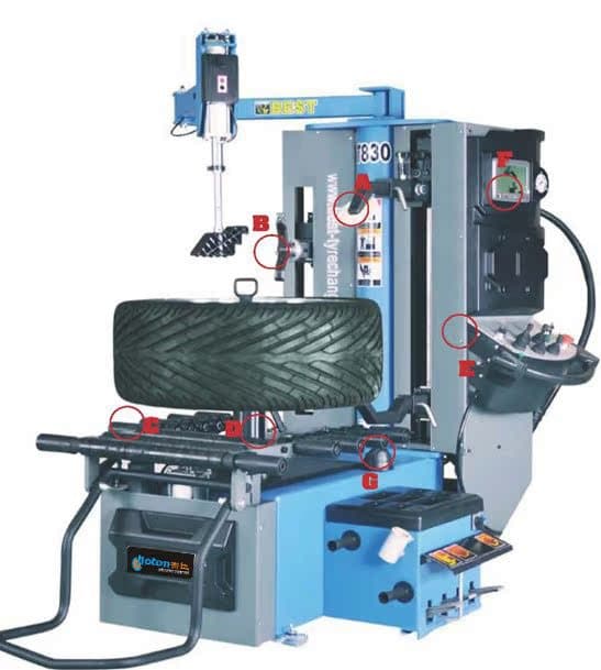 Hengchen T830 Fully Automatic 30-inch Tire Changer