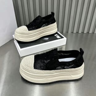 Summer Sequin Fisherman Thick Sole Korean Style Lace Linen Yarn Lazy Women's Shoes Mesh Slip-on Loafers Flats