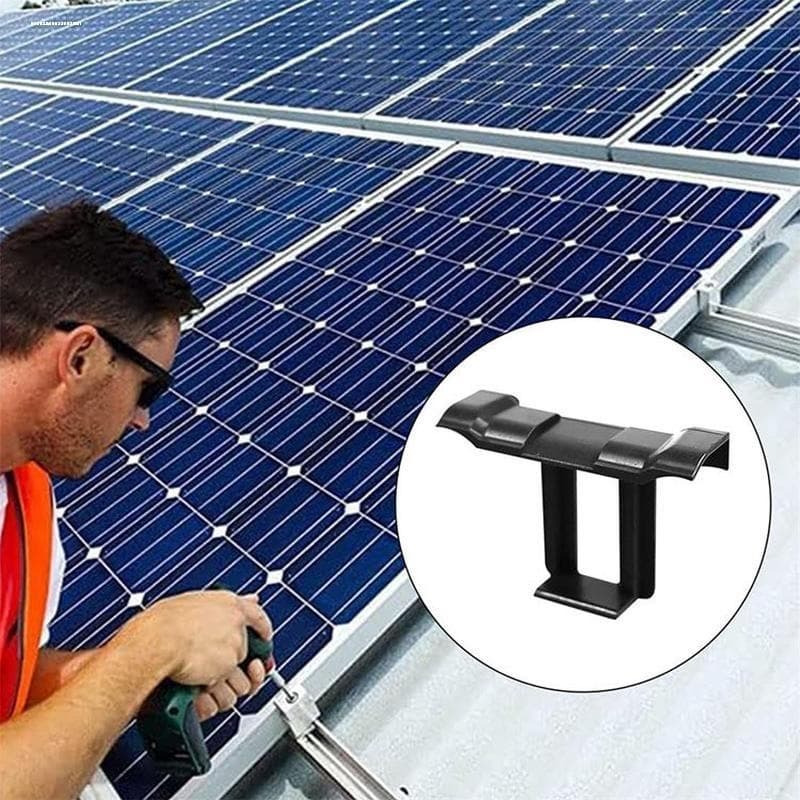 Solar Module Drainage Clip Water Diversion Mud Removal Glue Diversion Trough Dust Removal Clip Mud Remover Photovoltaic Water Diversion Mud Clamp